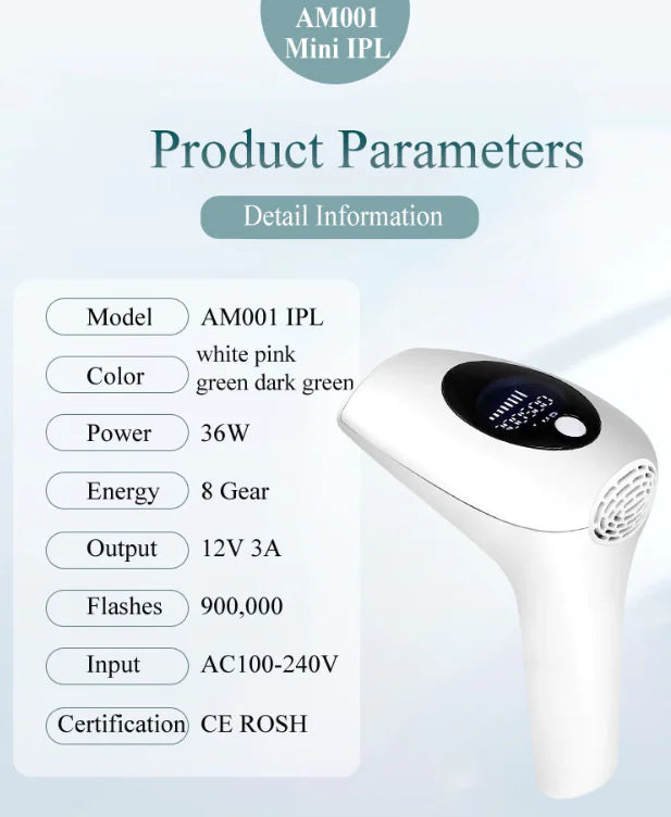 Mini Home Laser Hair Removal Device for Painless Use