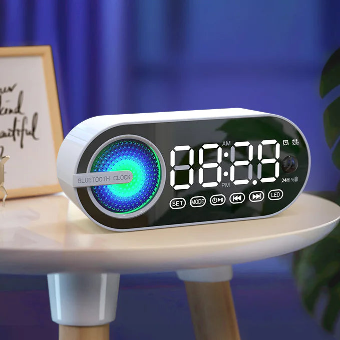 Bluetooth Alarm Clock Speaker with FM Subwoofer Portable