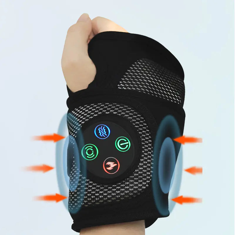 Wrist Massager with Air Pressure and Heating Therapy